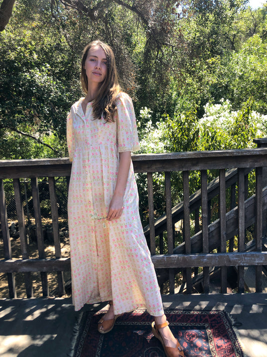 Marigold Rose Print Maxi Dress