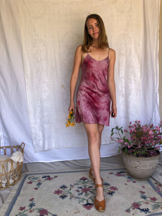 Plum Ice Dyed Silk Slip