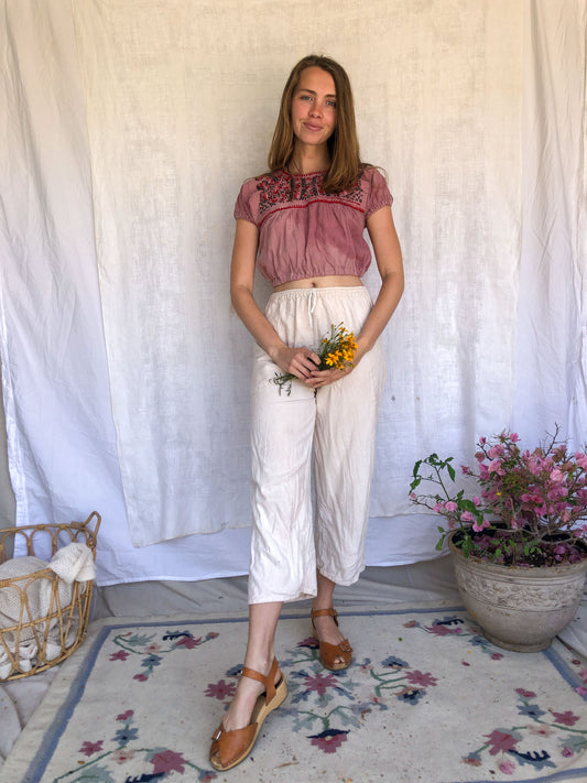 Lac & Logwood Cosmo Cropped Huipil