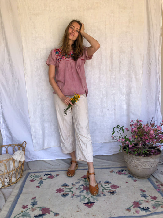 Lac & Logwood Huipil Top