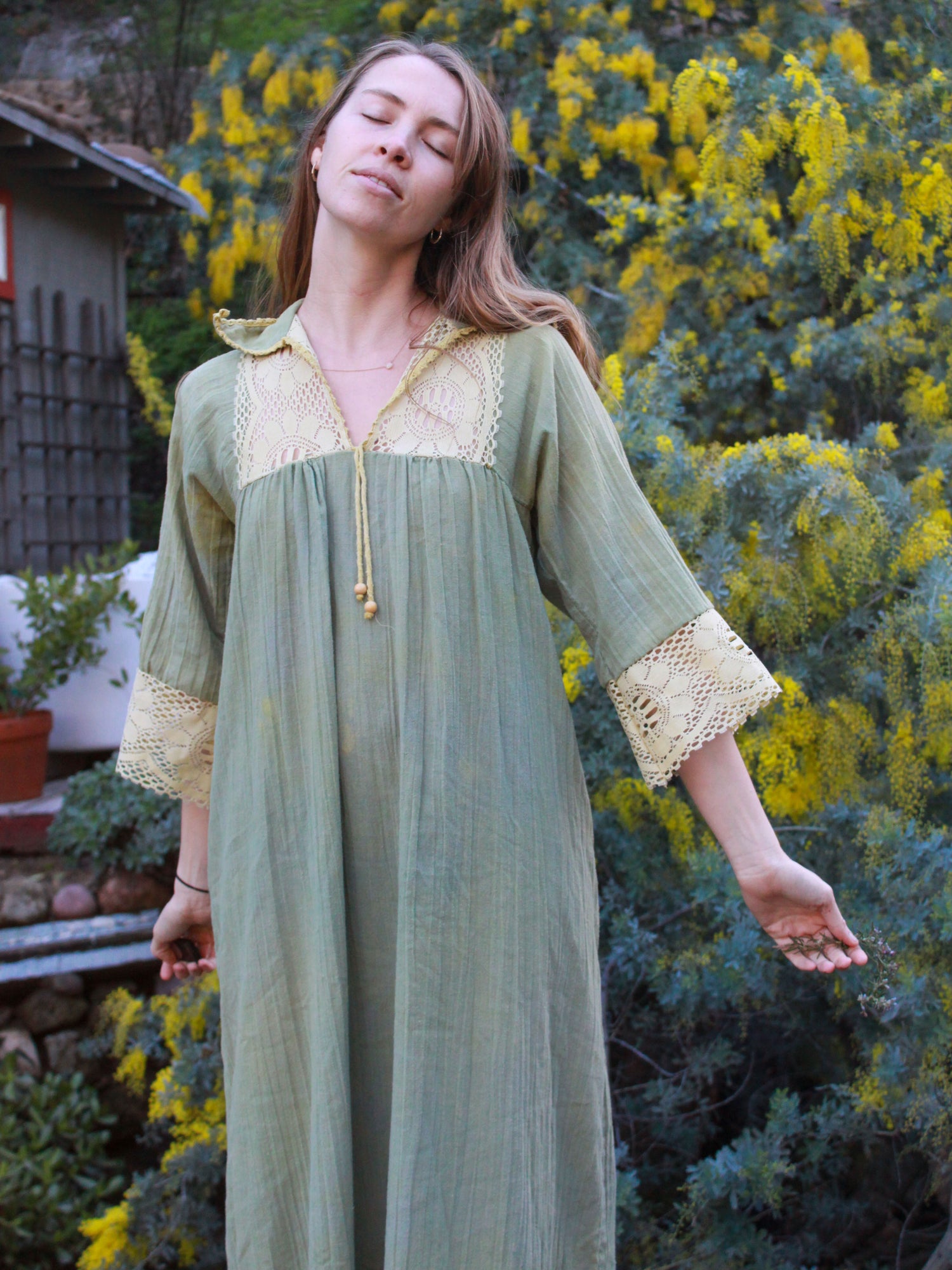 marigold boho dress Lorelei Tiered Yellow Marigold Print Dress - Fair Trade Dresses