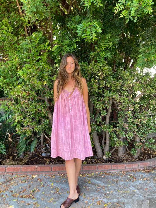 Lac Cotton Woven Mini Dress