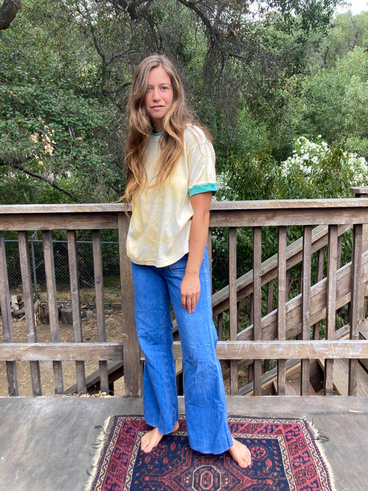 Marigold Abstract Embroidered Tee