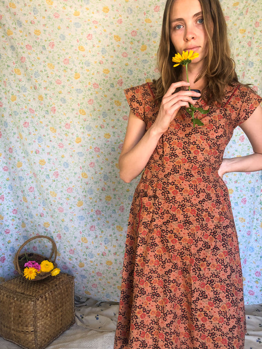 Madder Floral Printed Wrap Dress