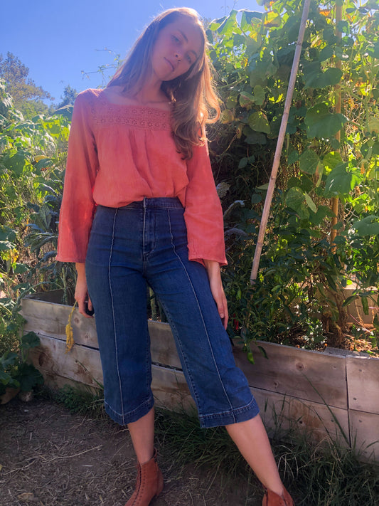 Madder Gauze Long Sleeve Top