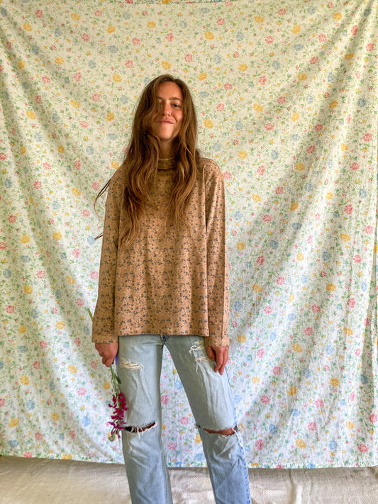 Cutch Oversized Floral Turtleneck