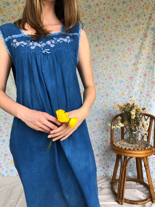Indigo Gauze Periwinkle Dress