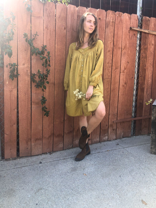 Marigold Long Sleeve Midi Dress