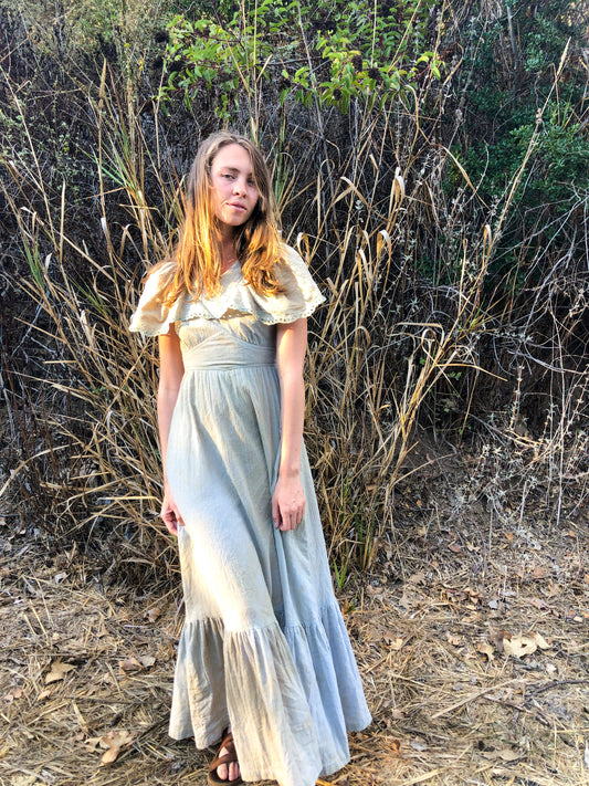 Marigold Butterfly Sleeve Maxi Dress