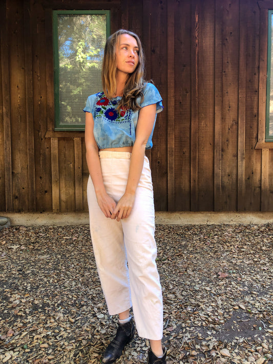 Indigo Traditional Huipil Top