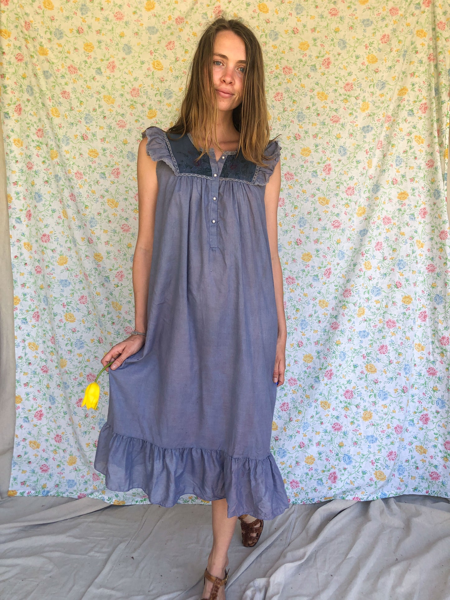 Indigo, Cutch, Logwood Periwinkle Pearl Dress