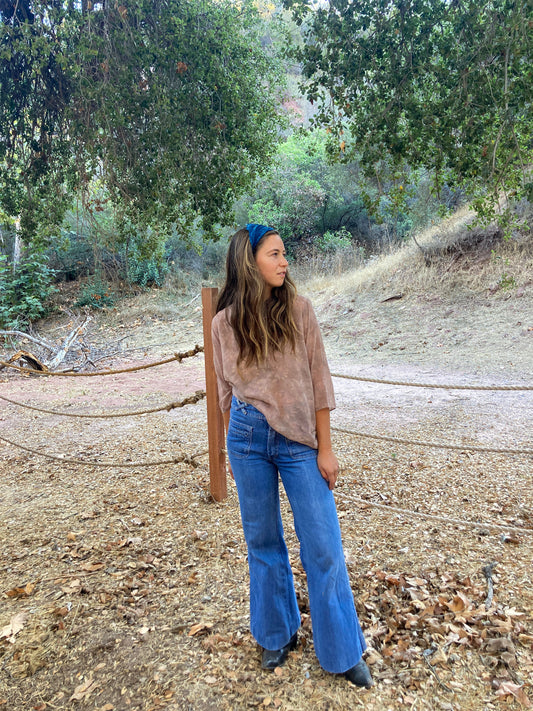 Plum Sheer Floral Blouse