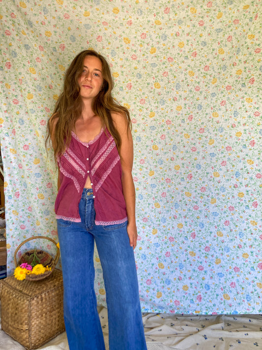 Cutch & Logwood Schisandra Lace Tank