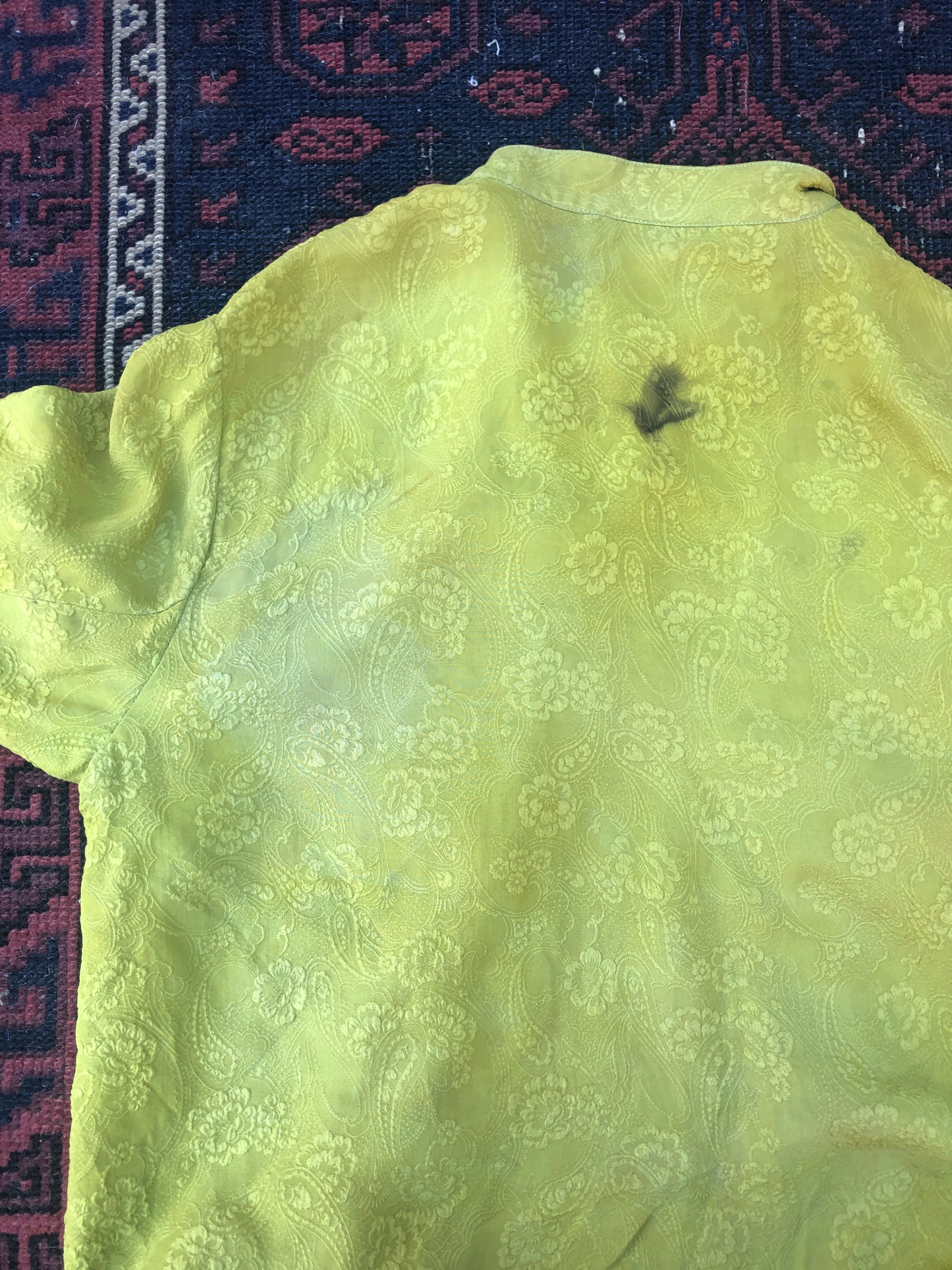 Marigold Green Silk Blouse