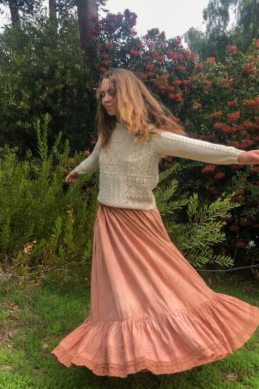 Cutch Victorian Pleated Lace Skirt