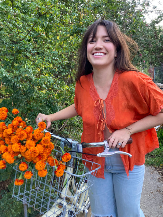 Madder Silk Bed Jacket