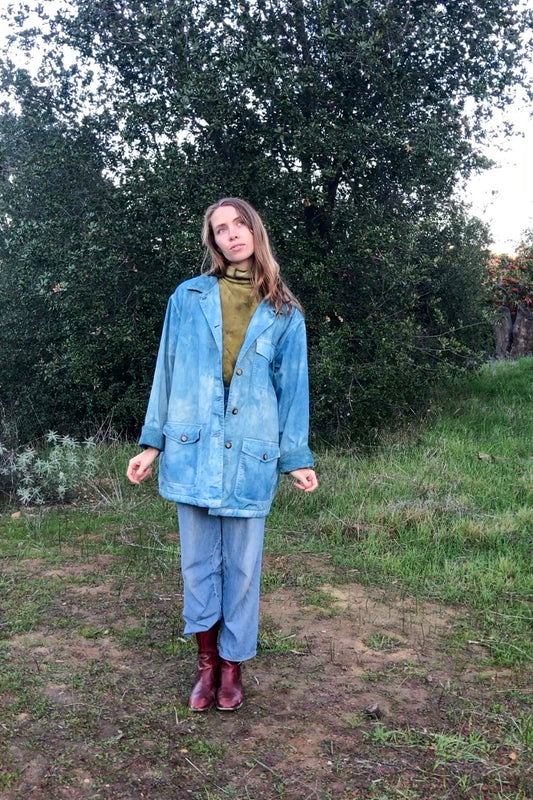 Indigo Oversized Canvas Jacket