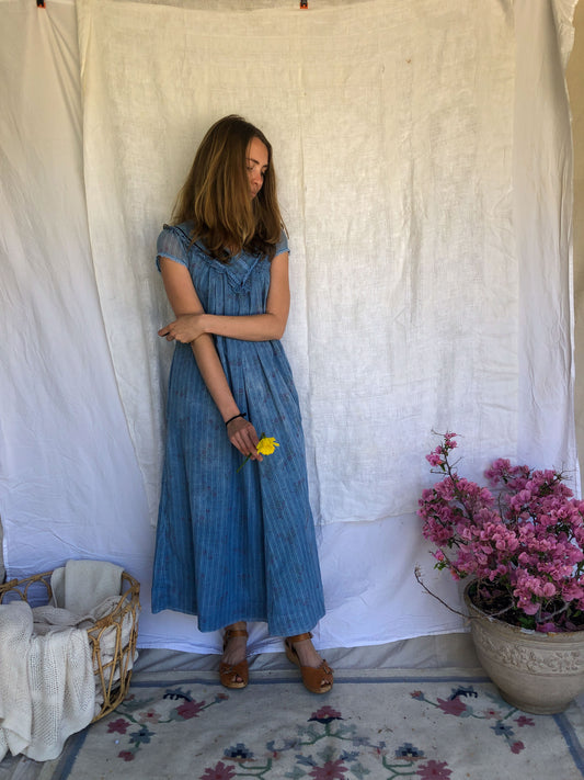 Indigo Striped Maxi Dress