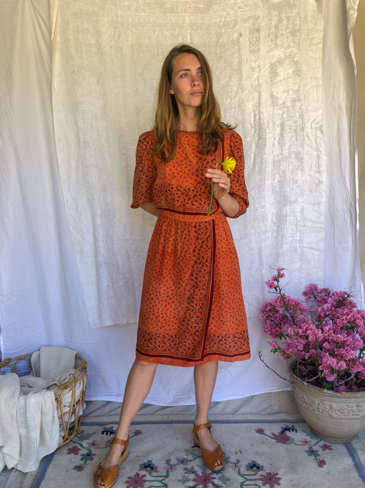 Madder Silk Paisley Dress