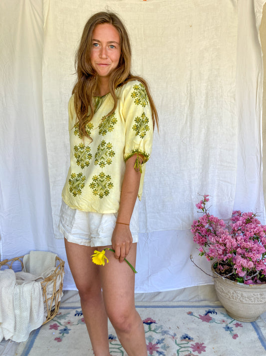 Marigold Embroidered Blouse