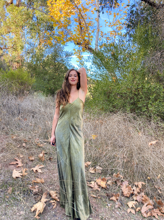 Marigold & Iron Silk Slip Maxi