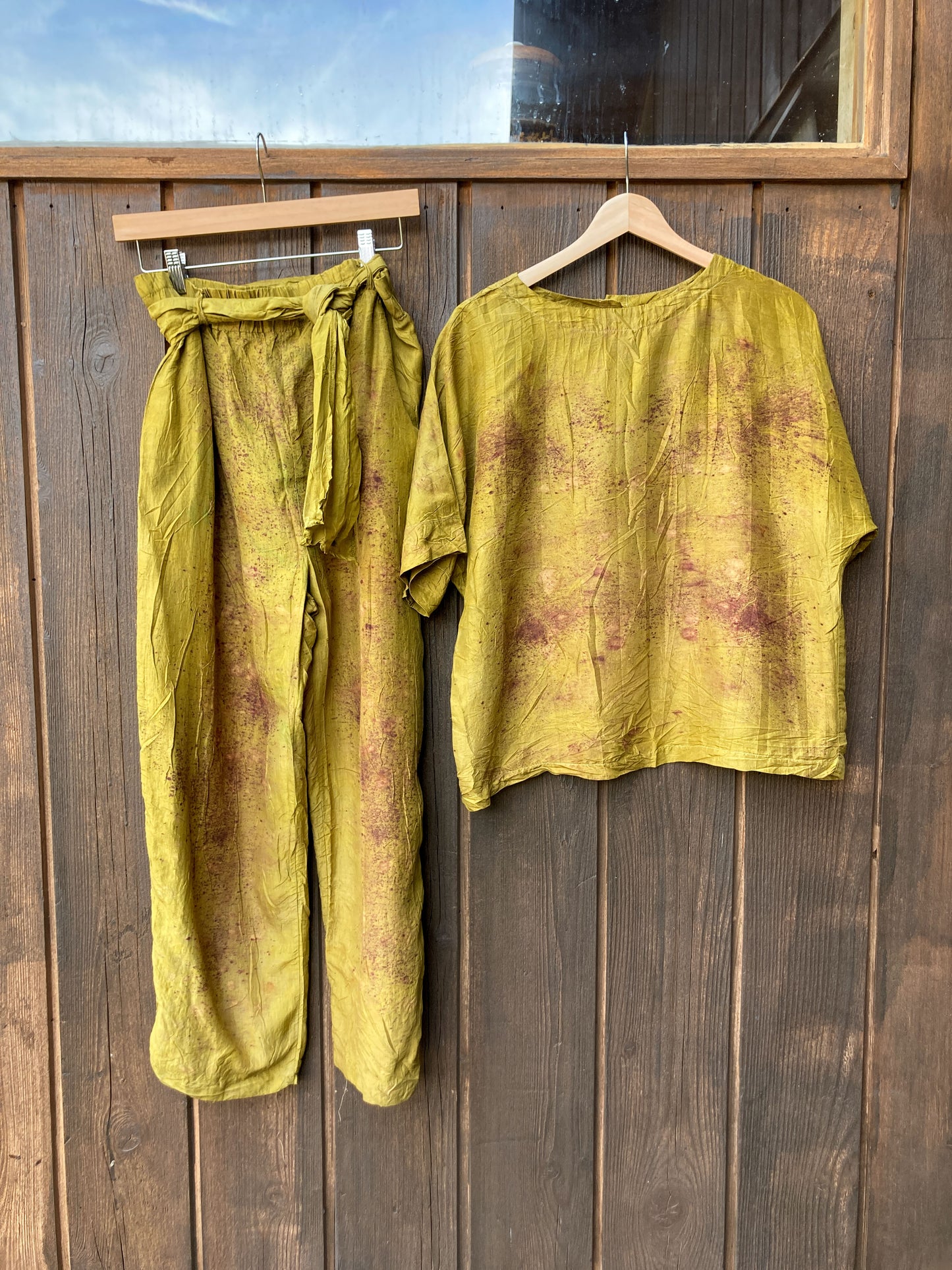 Marigold & Iron Silk Two Piece Bundle Dyed Set