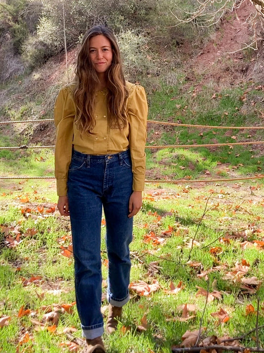 Marigold Puritan Collared Top