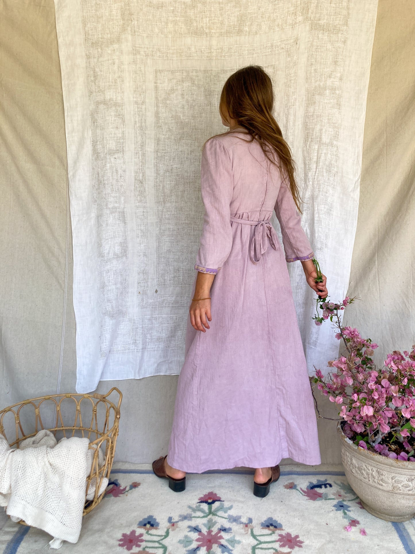 Plum Longsleeve Gauze Dress