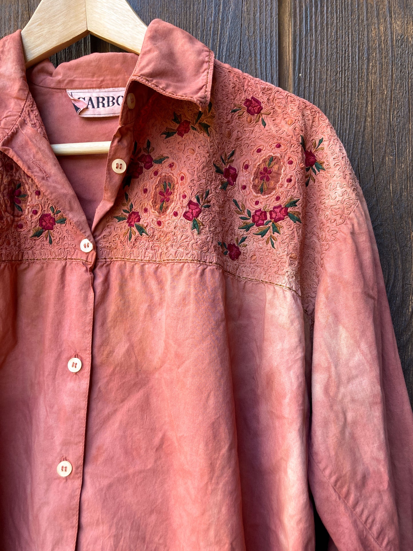 Madder Embroidered Western Blouse