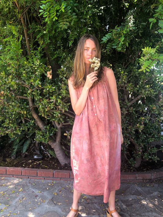 Lac Blue Bell Print Collar Dress