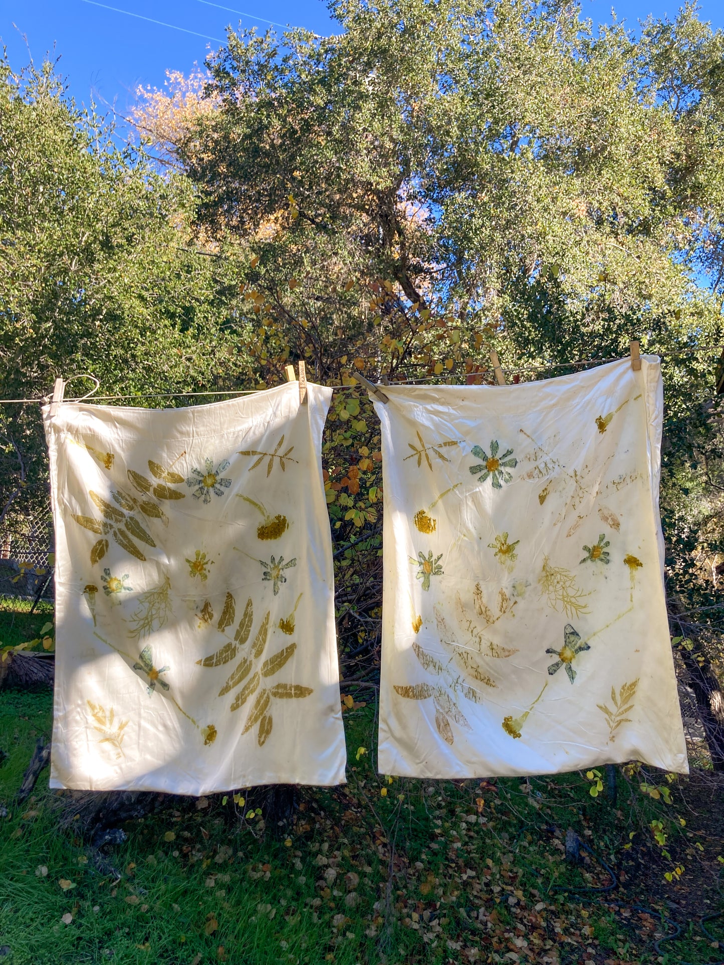White Bundle Dyed Silk Pillowcase - Set of 2