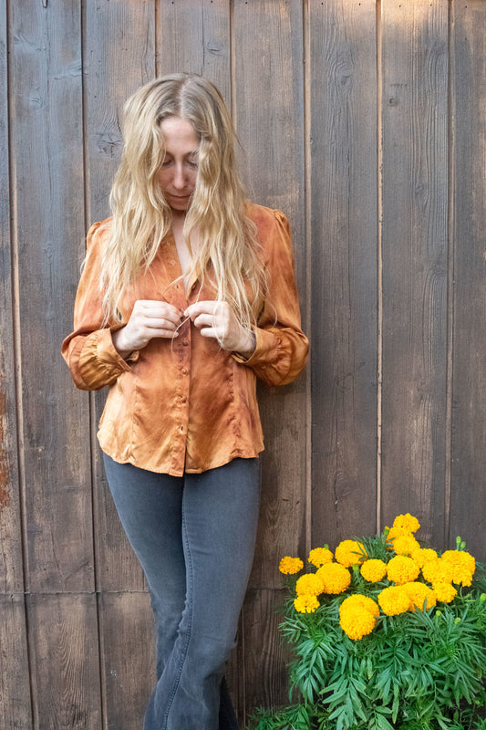 Cutch Silk Button up Blouse