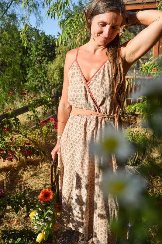 Cutch Floral Red Trim Sundress